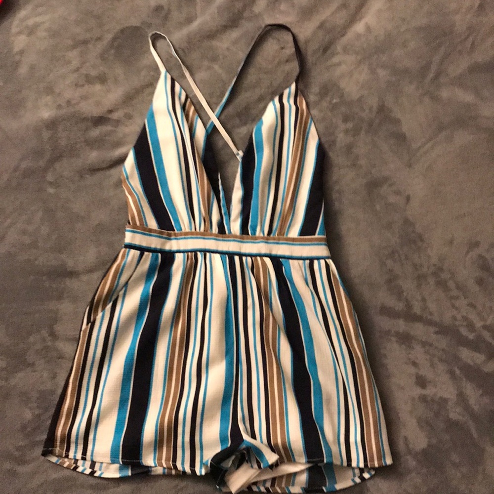 Striped romper